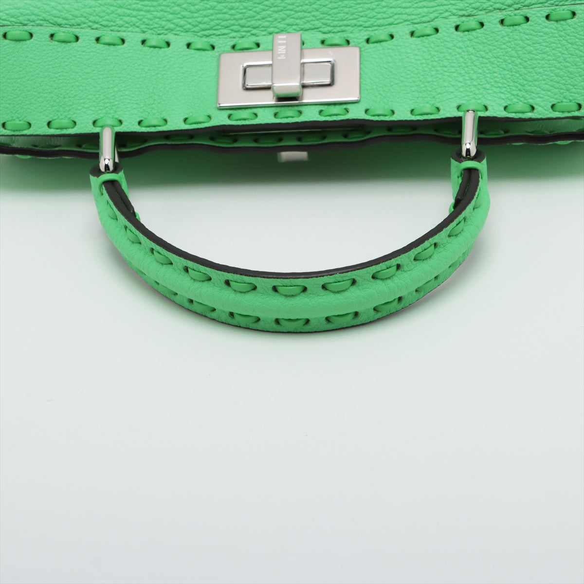 Fendi Selleria Peek-a-boo ICU Co., Ltd. small Leather 2way handbag Green 8BN327