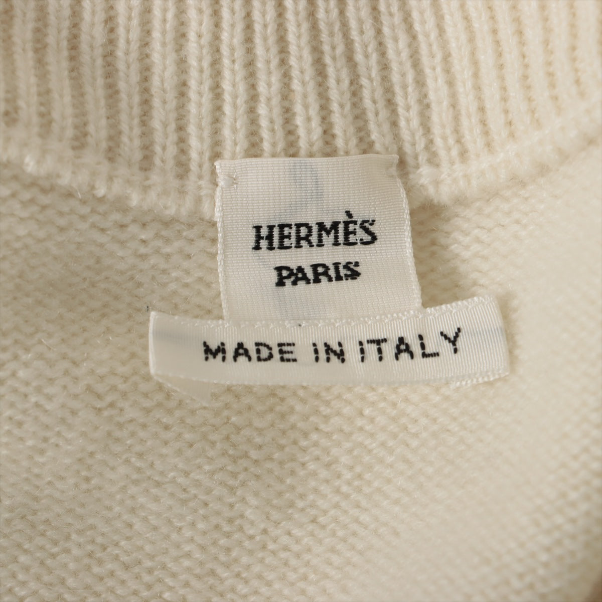 Hermès Serie 22 years Cashmere Knit jacket 34 Ladies' Ivory  2H2701D1