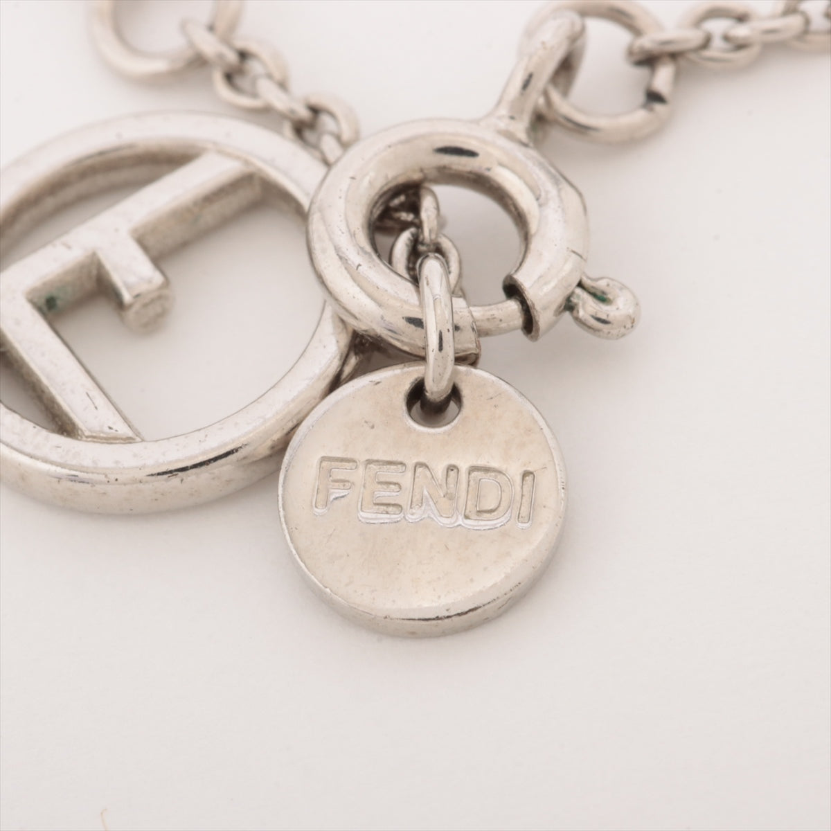 Fendi F is Fendi Necklace GP×inestone Silver