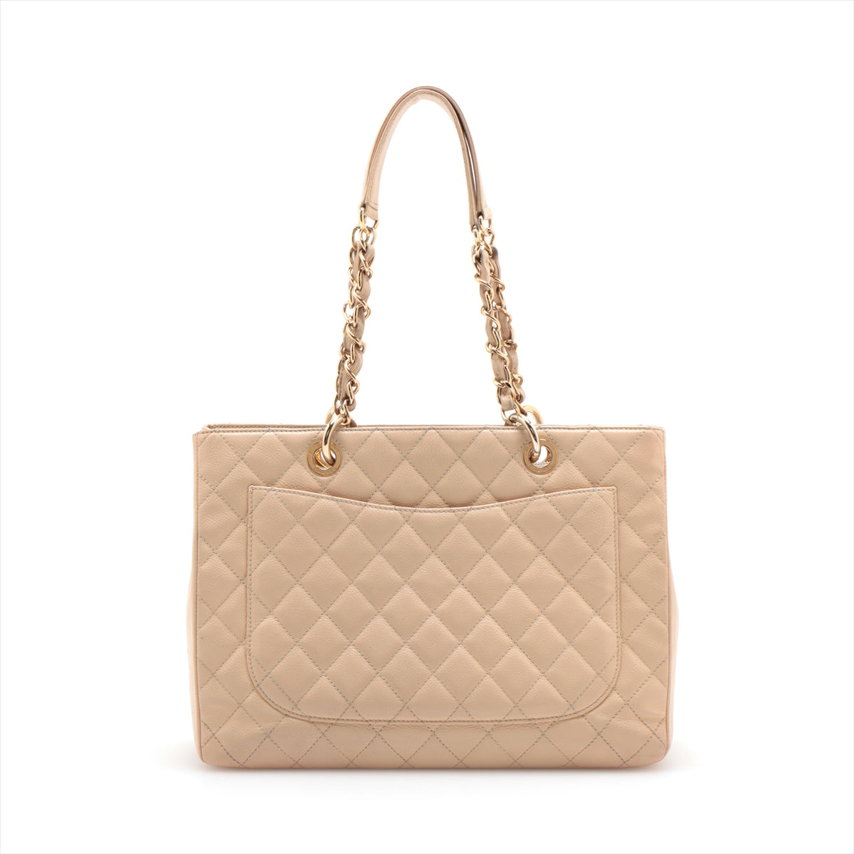 Chanel GST Caviarskin Chain tote bag Beige Gold Metal fittings 13786592