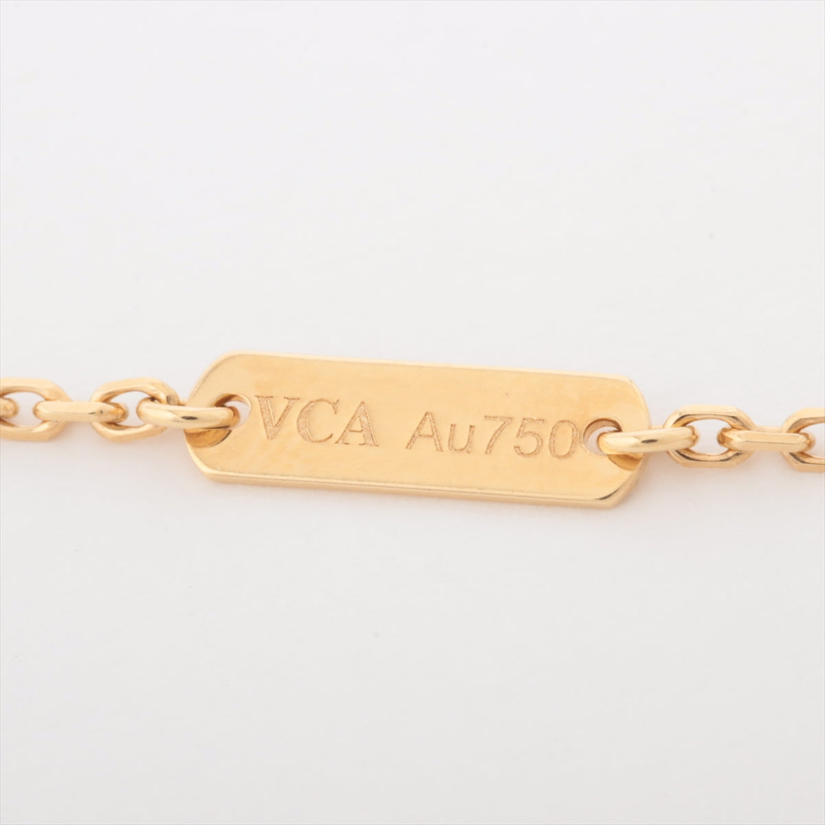 Van Cleef & Arpels Vintage Alhambra Onyx Necklace 750(YG) 5.1g
