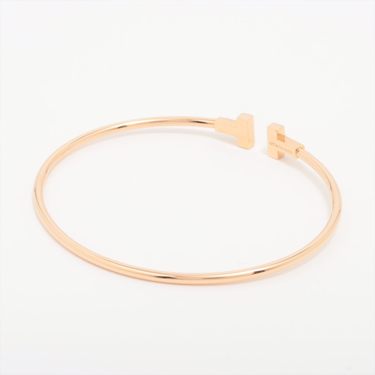 Tiffany T Wire Narrow Bracelet 750(PG) 6.0g distortions