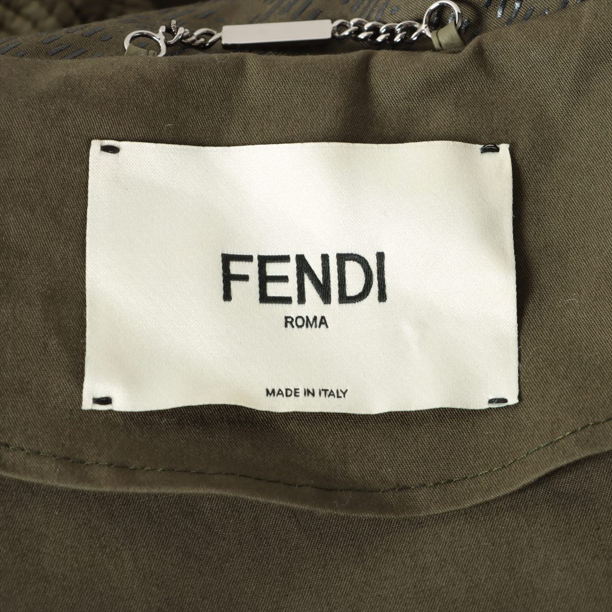 Fendi 21 years Cotton Military jacket 40 Ladies' Khaki  FLF649