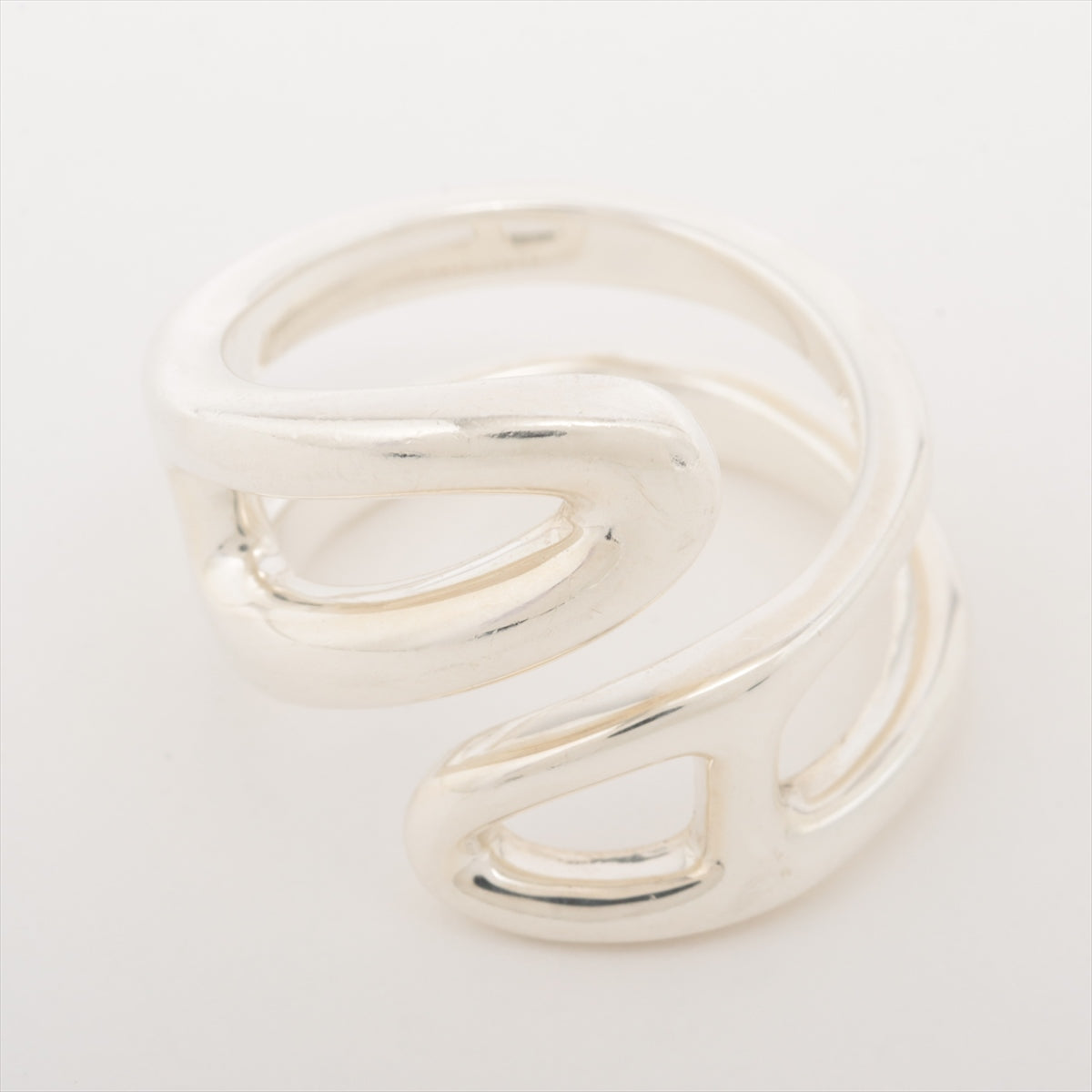 Hermès Everchaine Duncle Twist rings 52 925 9.0g Silver