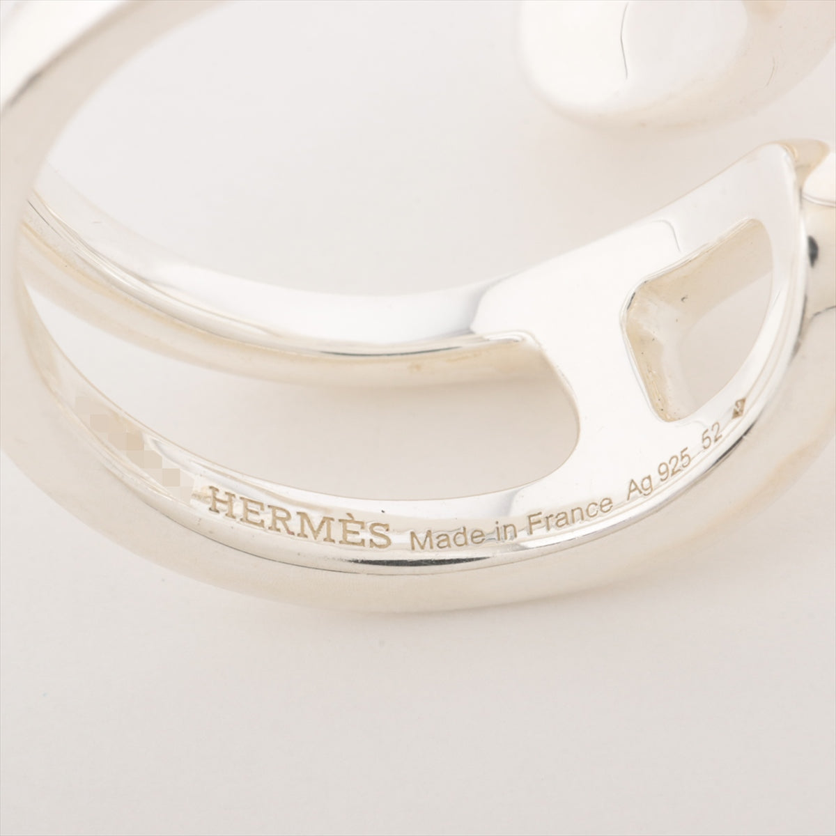 Hermès Everchaine Duncle Twist rings 52 925 9.0g Silver