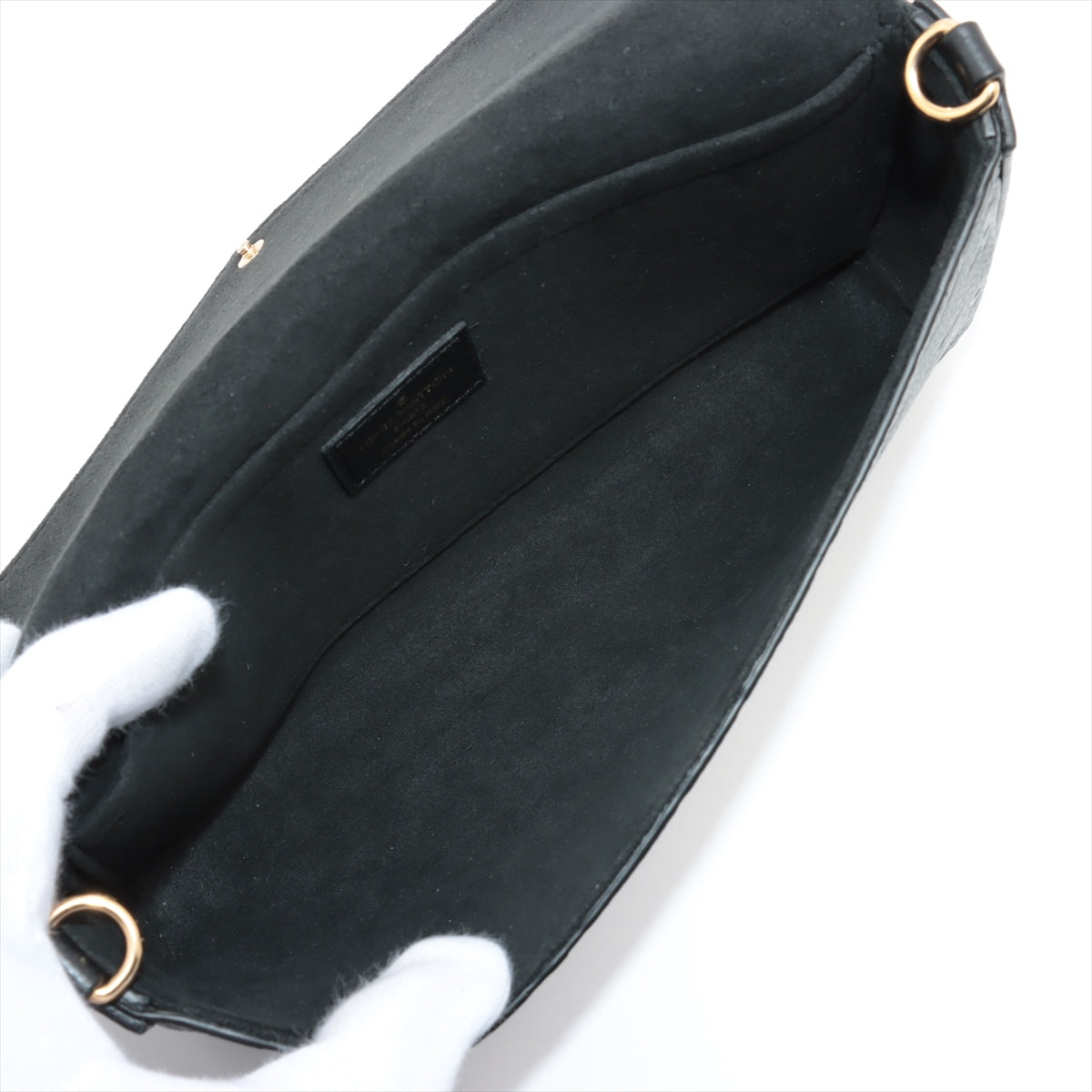 Louis Vuitton monogram empreinte Pochette Felicie M64064 Noir Shoulder pouch With RFID response
