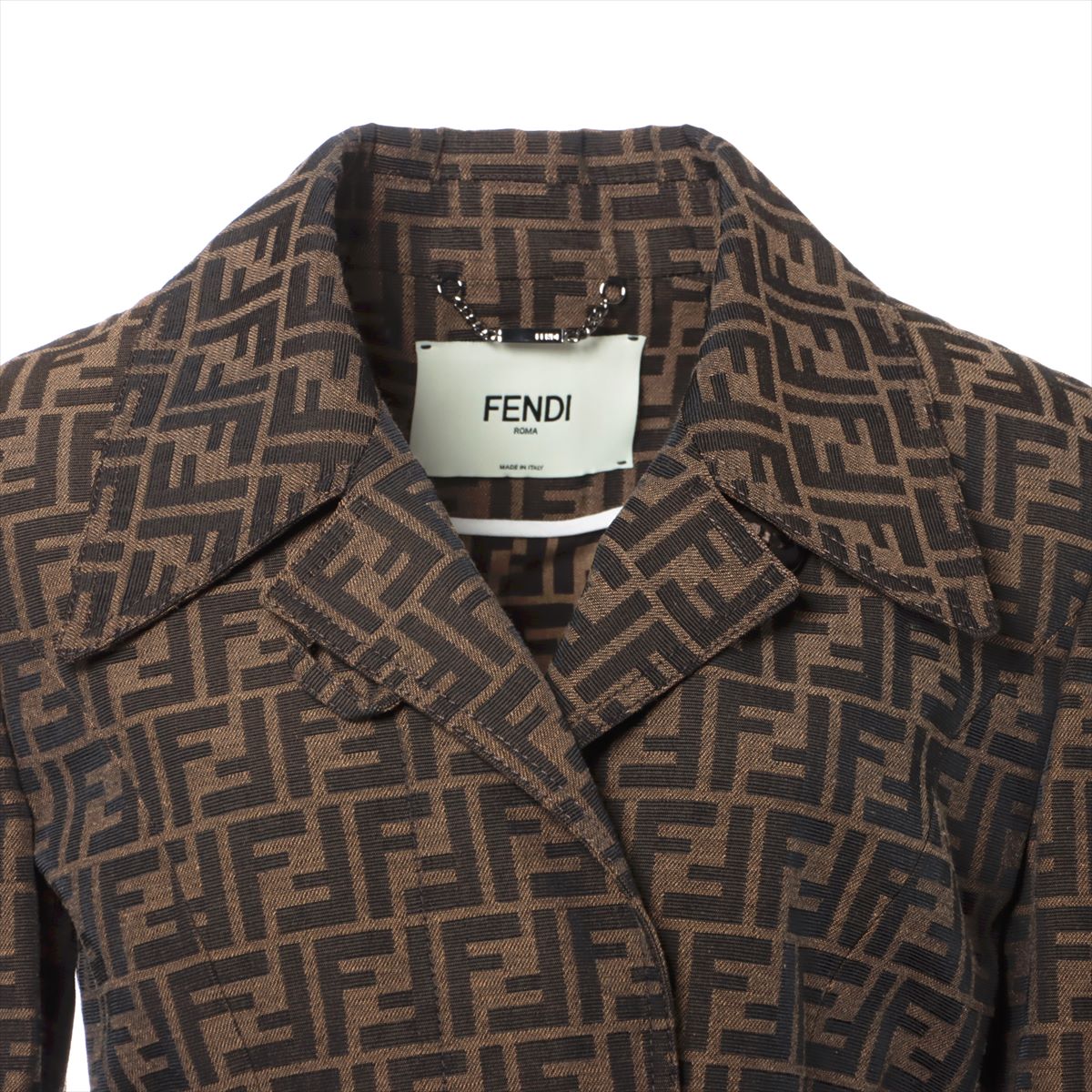 Fendi ZUCCa 19-year Cotton & polyester Trench coat 38 Ladies' Brown  FF8719
