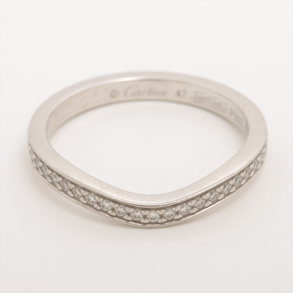 Cartier Ballerina Curve Heart Eternity diamond rings Pt950 2.8g 47