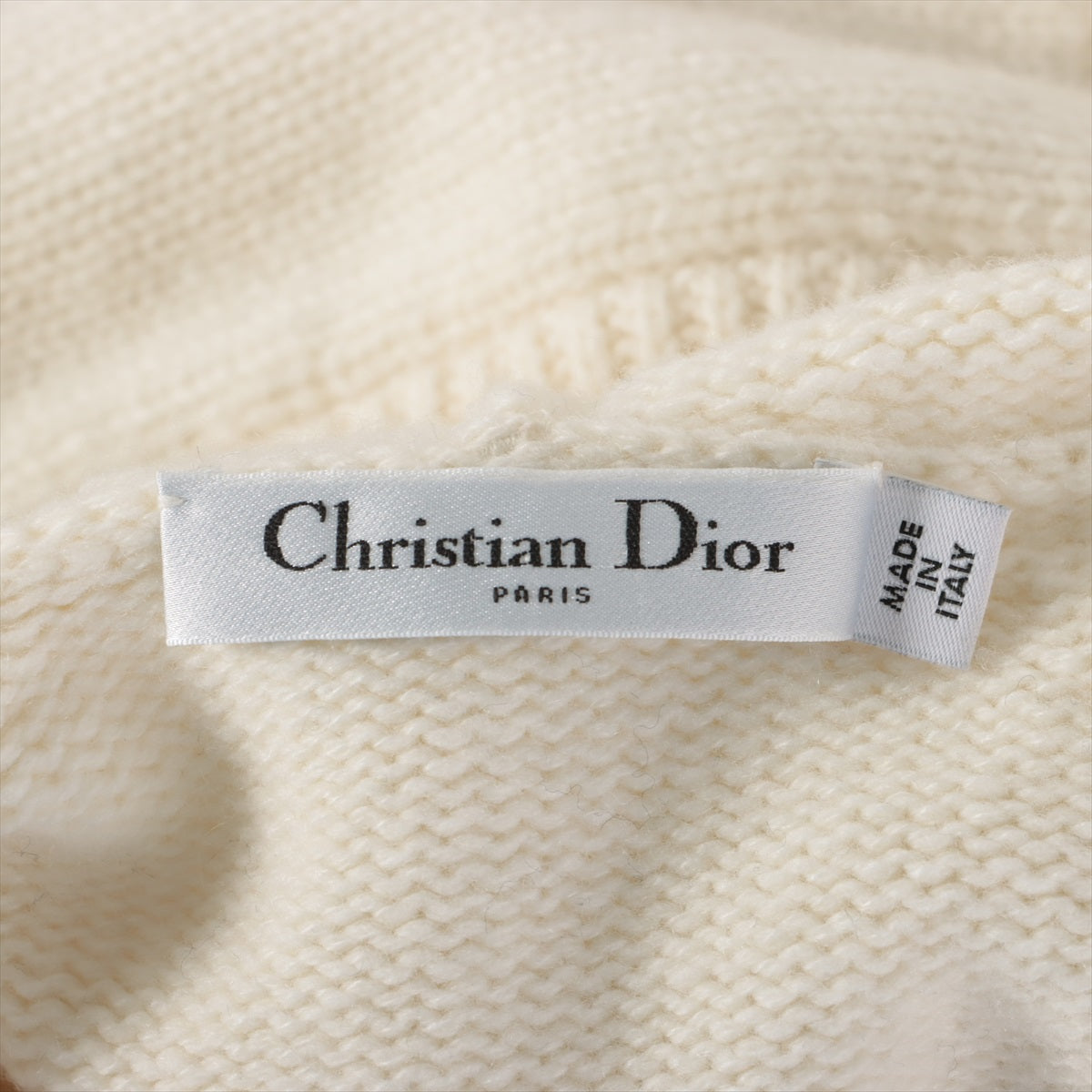 Christian Dior 22AW Wool & cashmere Knit F36 Ladies' Black × White  254S56AM121