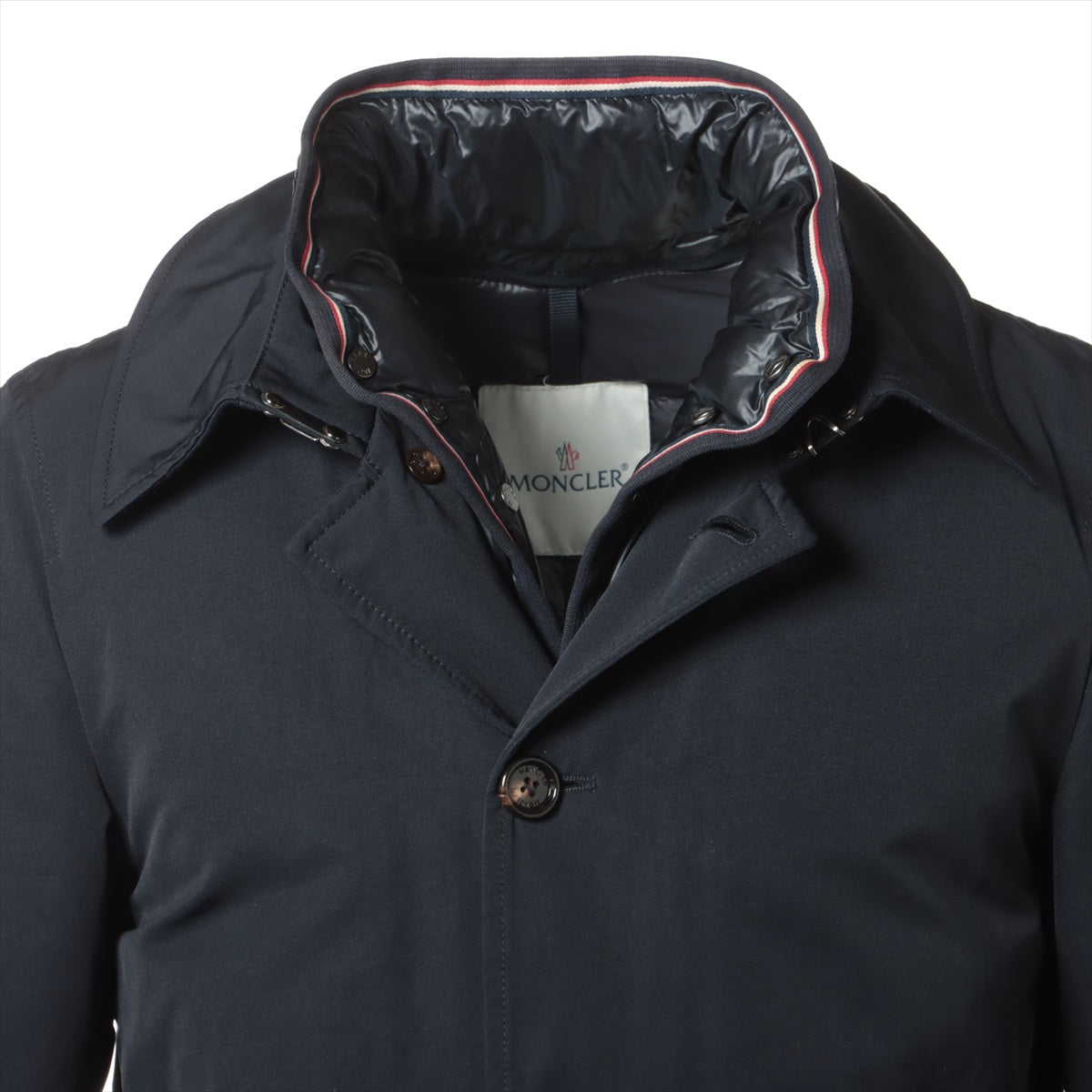 Moncler 11 years Cotton x polyester x nylon Down coat 0 Men's Navy blue  GASPARD Removable liner collar