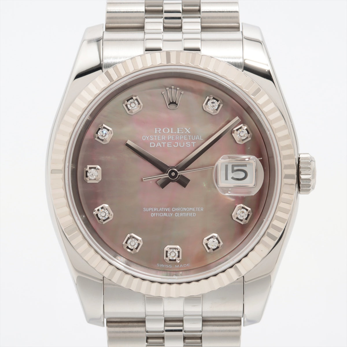 Rolex Datejust 116234NG SS×WG AT Black-Shell-Face