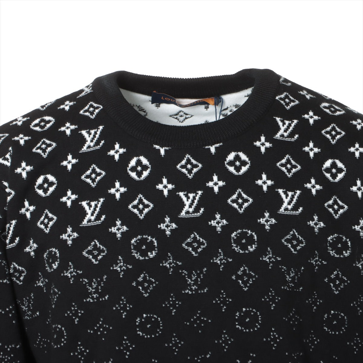 Louis Vuitton 24SS Cotton Knit M Men's Black  RM241Q  gradient monogram