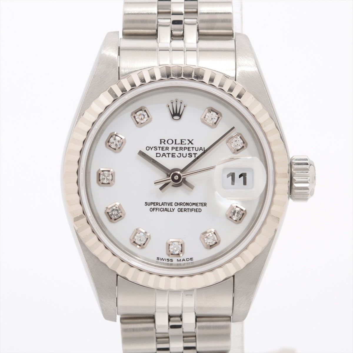 Rolex Datejust 79174G SS×WG AT White-Face Extra-Link3
