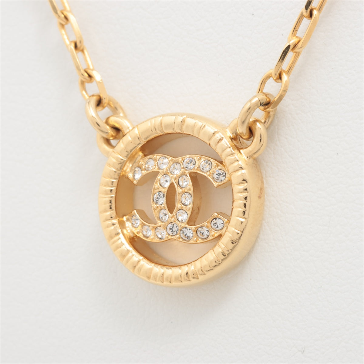Chanel Coco Mark A22A Necklace GP×inestone Gold