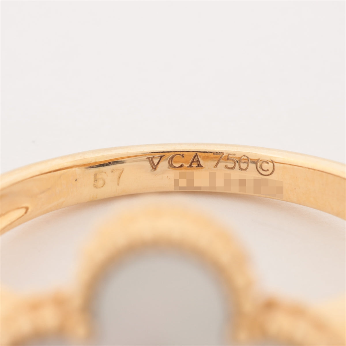 Van Cleef & Arpels Vintage Alhambra shells diamond rings 750(YG) 6.4g 57