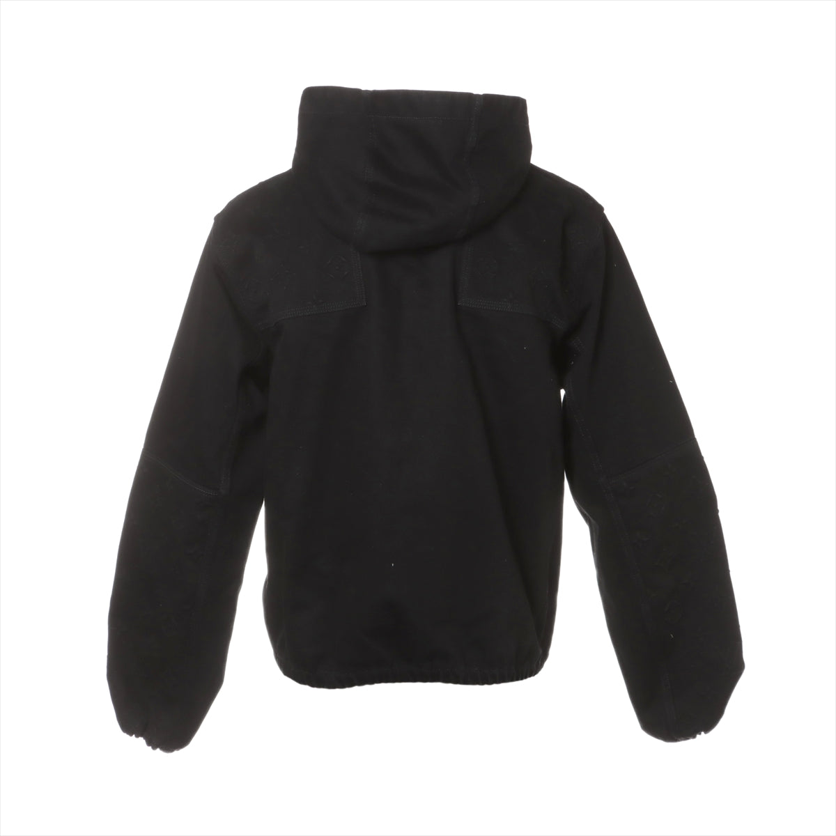 Louis Vuitton 22AW Cotton Denim jacket 46 Men's Black  RM222M monogram denim zip-up hoodie