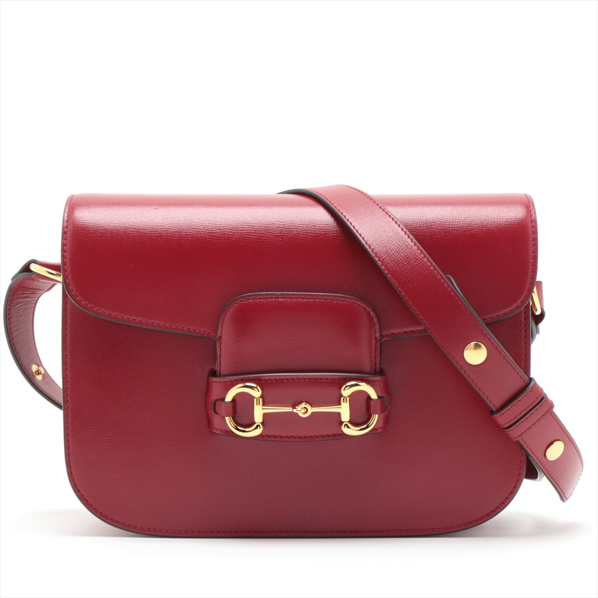 Gucci Horse Bits Leather Shoulder bag Red 602204