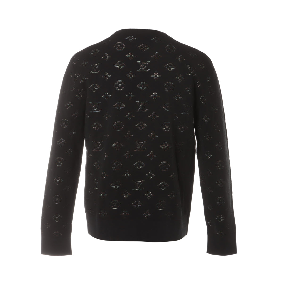 Louis Vuitton 20SS Cotton & rayon Knit S Men's Black  RM201Q monogram jacquard