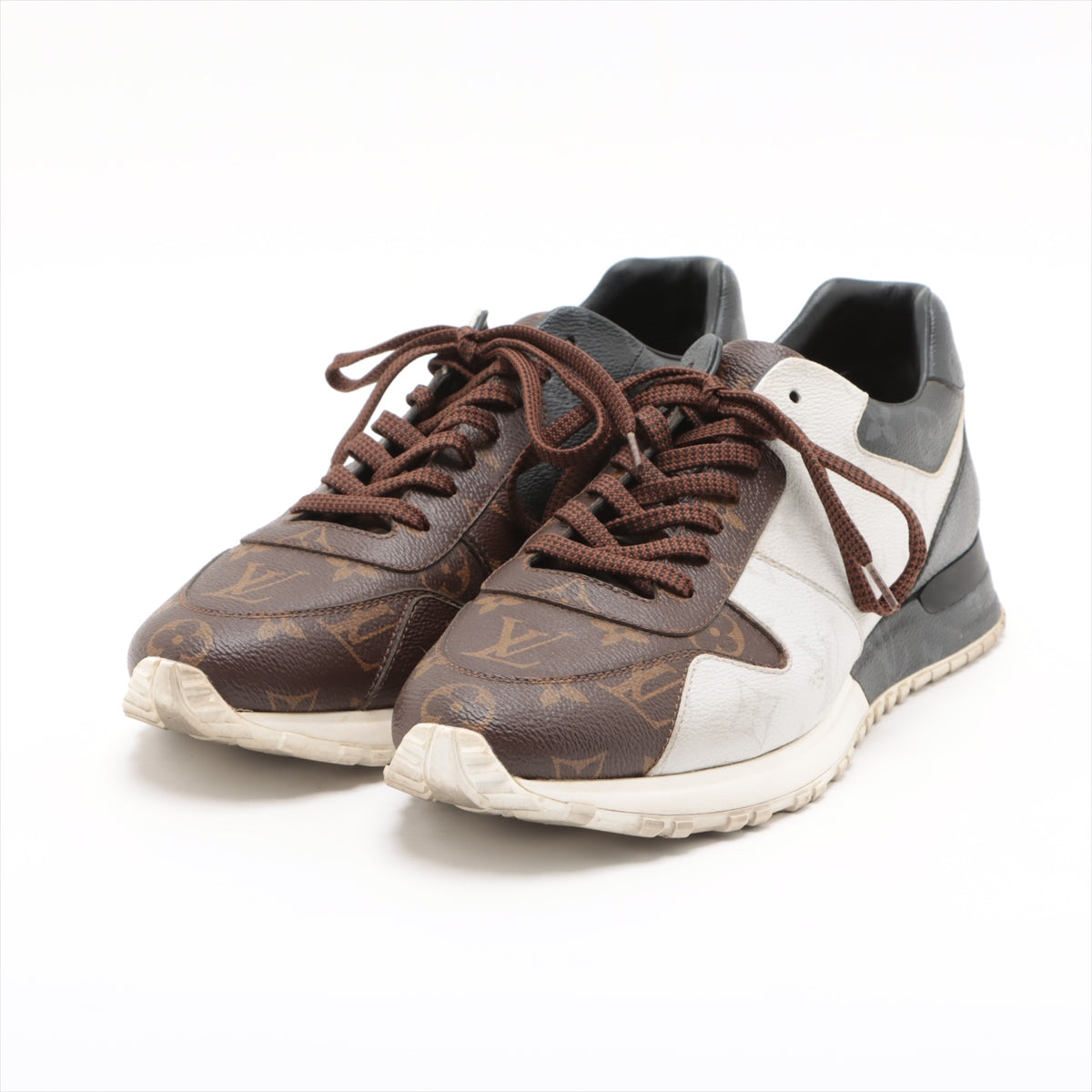 Louis Vuitton Runaway line 17 years Leather Sneakers 7 1/2 Men's Multicolor GO0197 Monogram