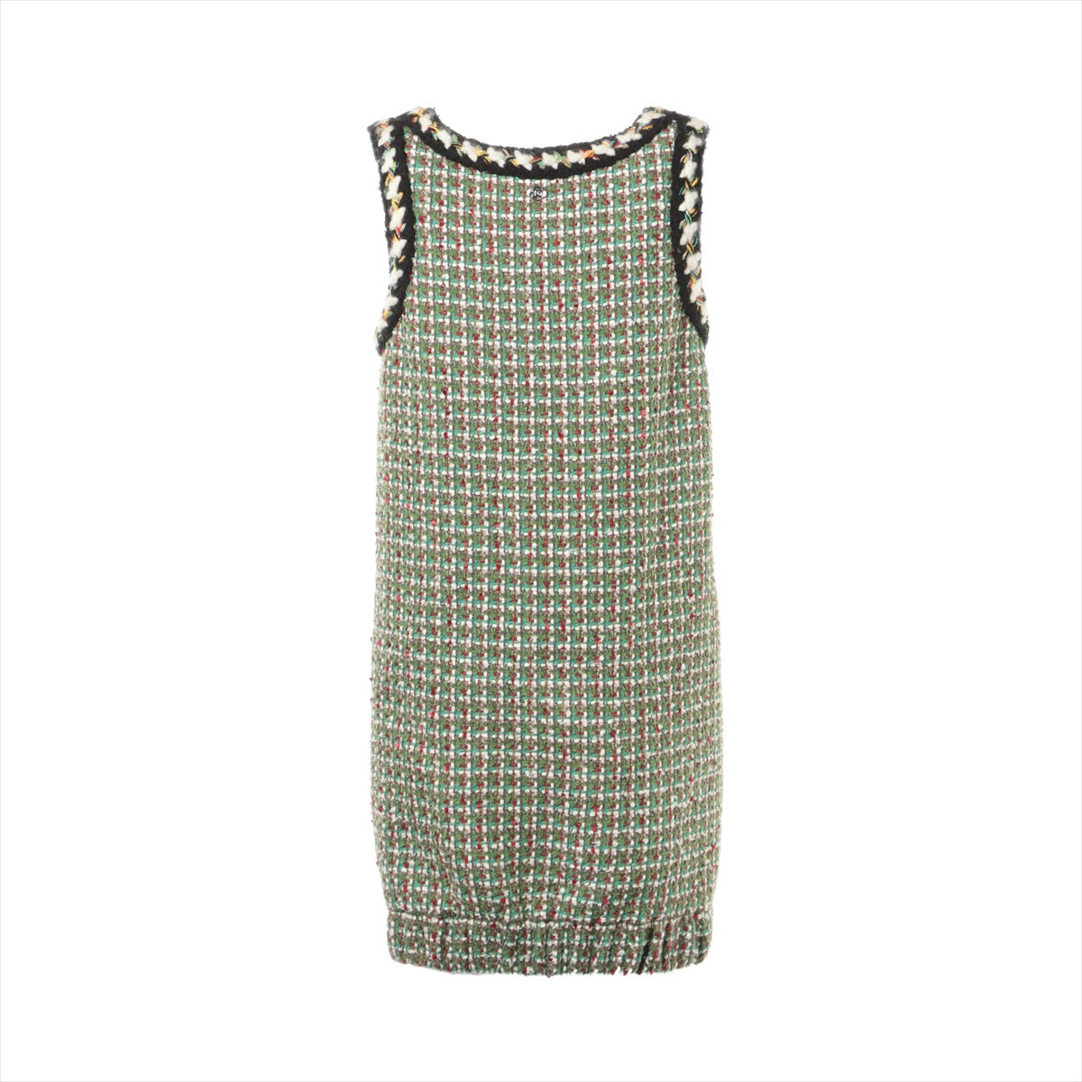 Chanel Coco Button P75 Tweed Sleeveless dress 34 Ladies' Green