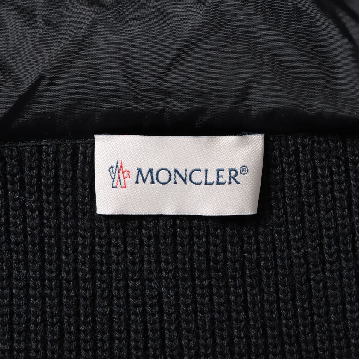 Moncler 22 years Wool & nylon Down jacket XXL Men's Black  H20919B50800 Switching knit