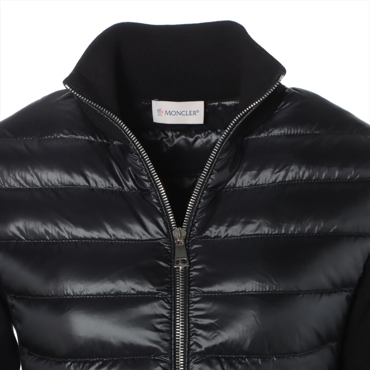 Moncler 21 years Cotton & nylon Down jacket XS Ladies' Black  H10939B00026 Switching knit