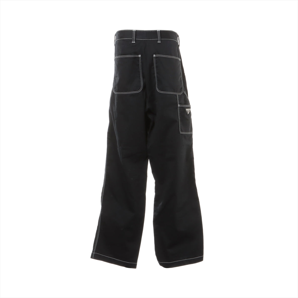 Prada 23AW Cotton Pants 50 Men's Black  SPH291 Triangle logo
