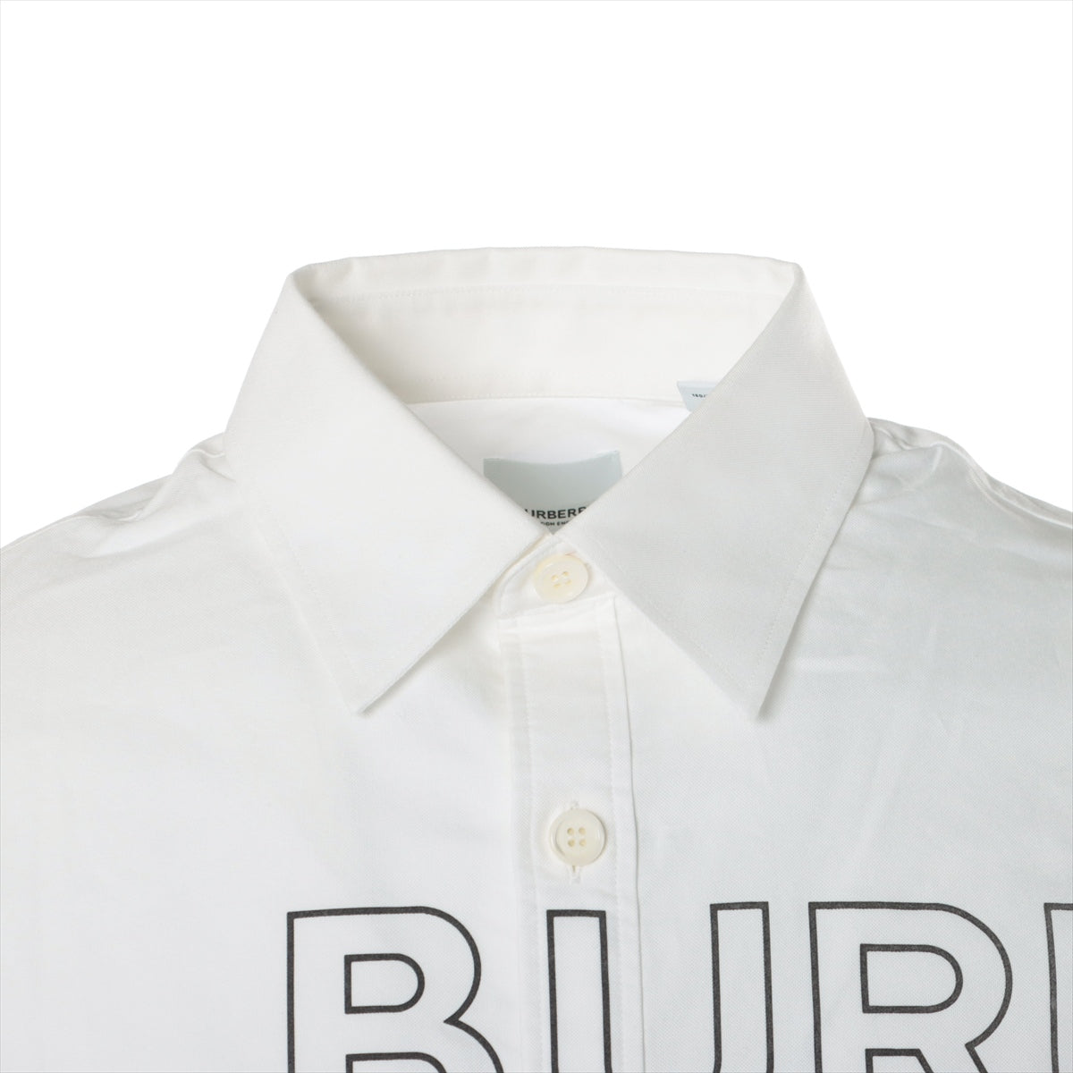 Burberry Horse ferry Tissi period Cotton Shirt XS Men's White  8036768