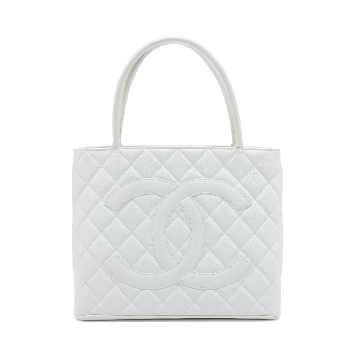 Chanel Re-release Caviarskin Tote bag White Gold Metal fittings 7XXXXXX