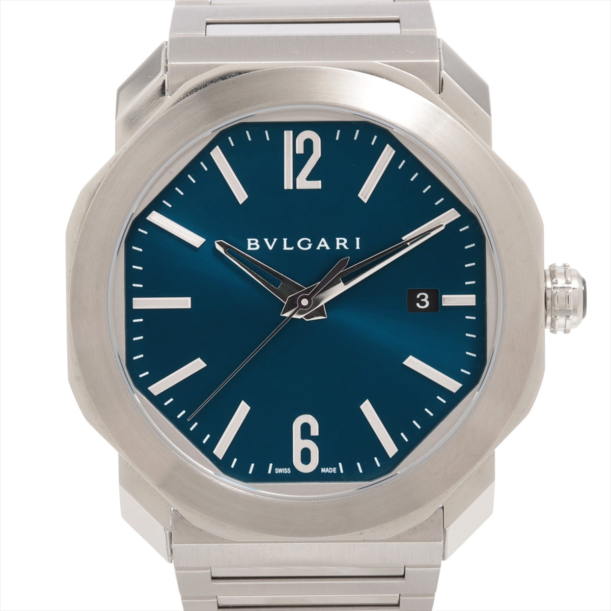 Bvlgari Octo Roma OC41S SS AT Blue-Face Extra-Link 5 Our OH has already been completed
