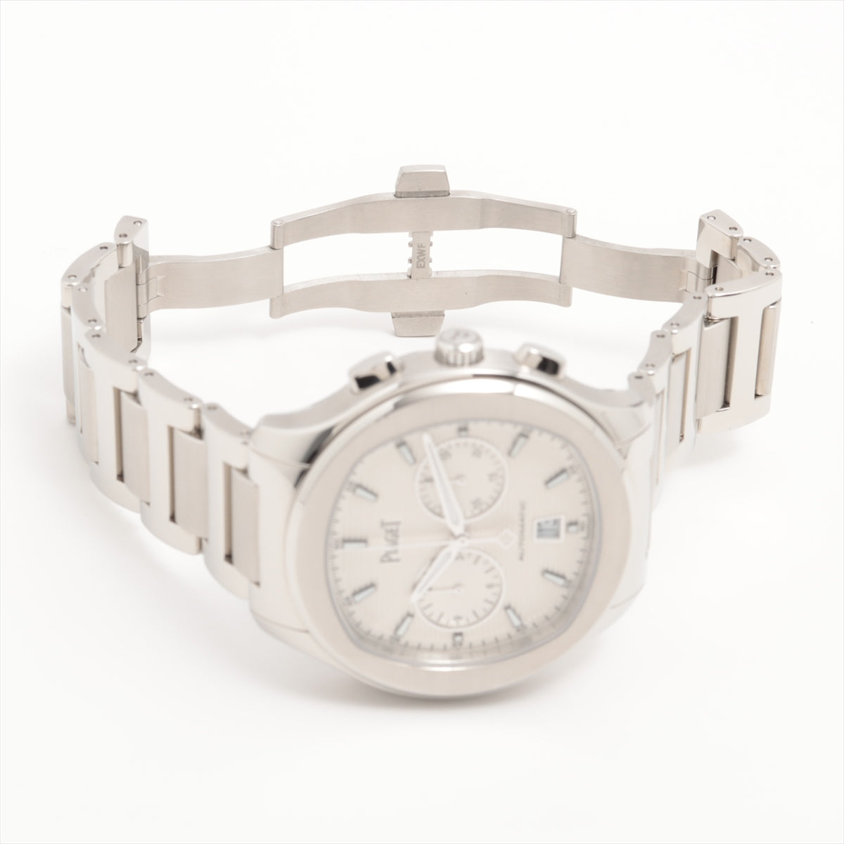 Piaget Polo S watch Chronograph SS AT Silver-Face Extra Link 4 G0A41004