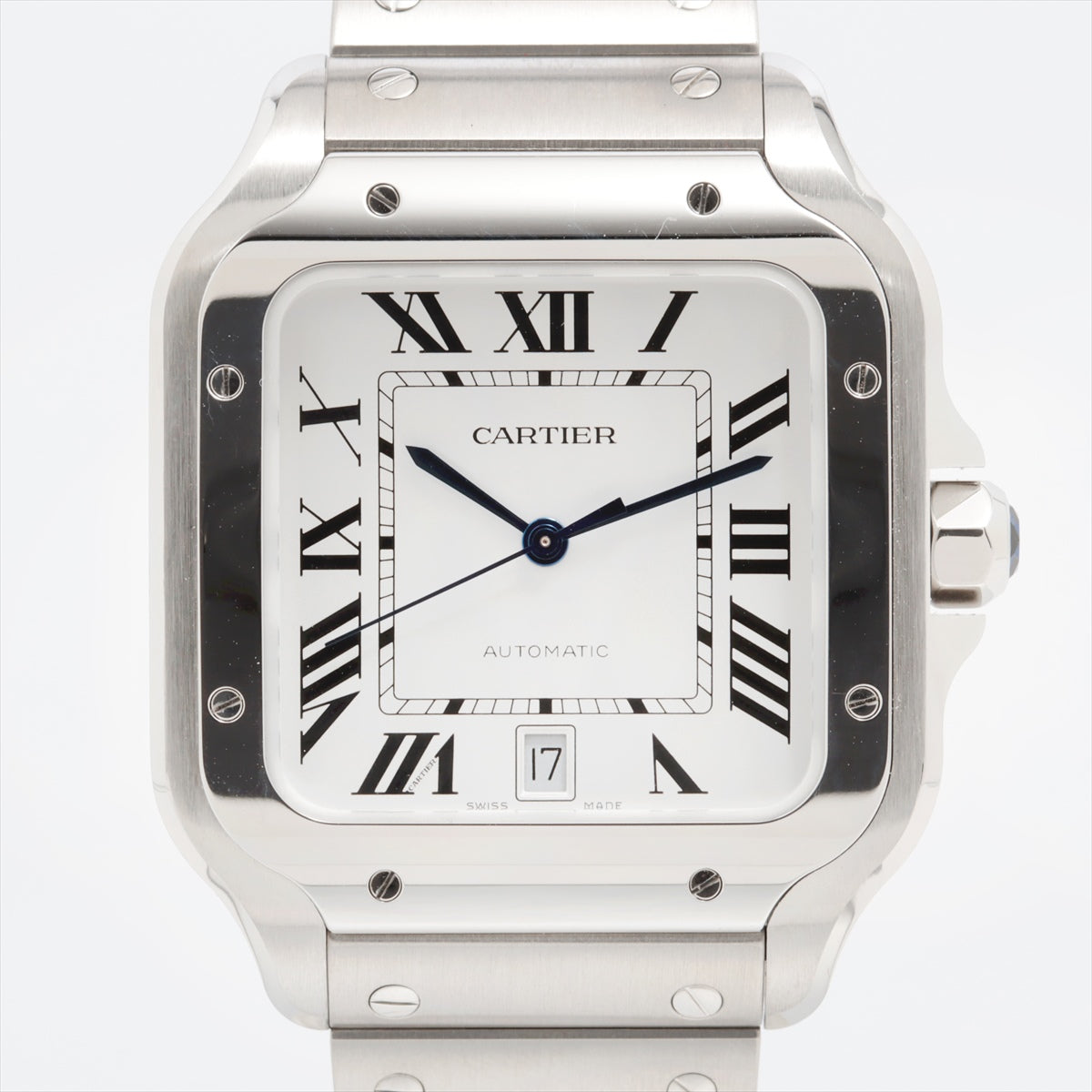 Cartier Santos de Cartier LM WSSA0018 SS AT Silver-Face Extra Link 2 Comes with a replacement buckle