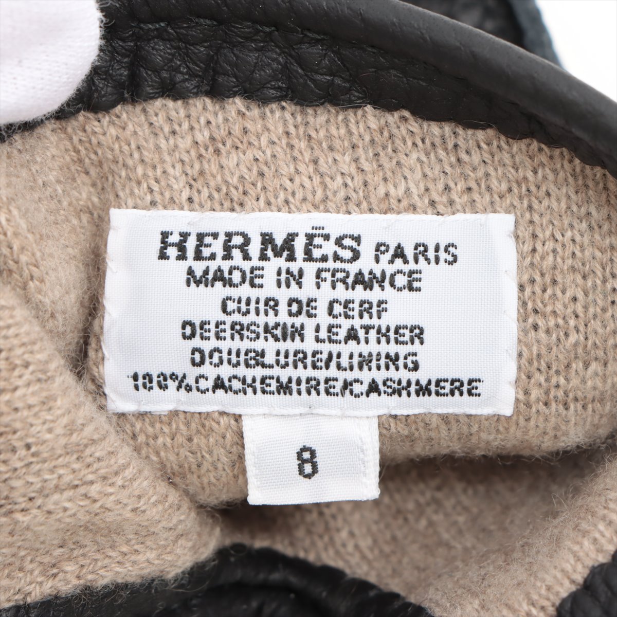 Hermès Serie Grove 8 Cashmere x leather Black