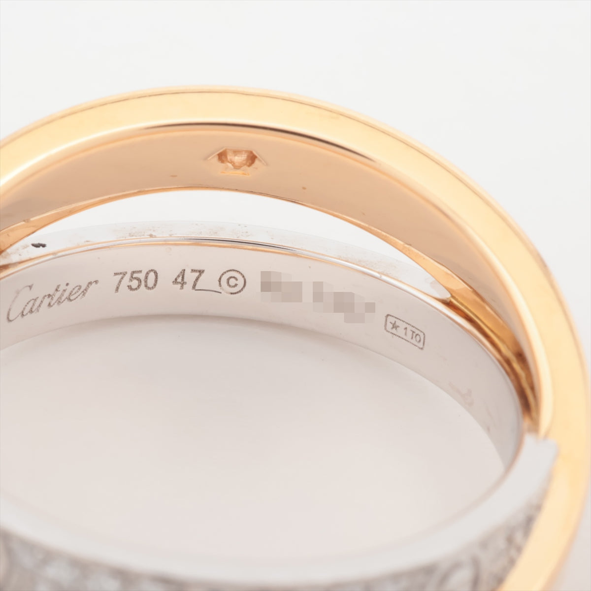 Cartier Be Love full diamond rings 750(PG×WG) 6.1g 47