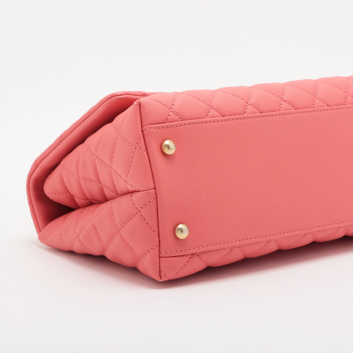 Chanel Coco Handle Caviarskin 2way handbag Pink Gold Metal fittings 27th