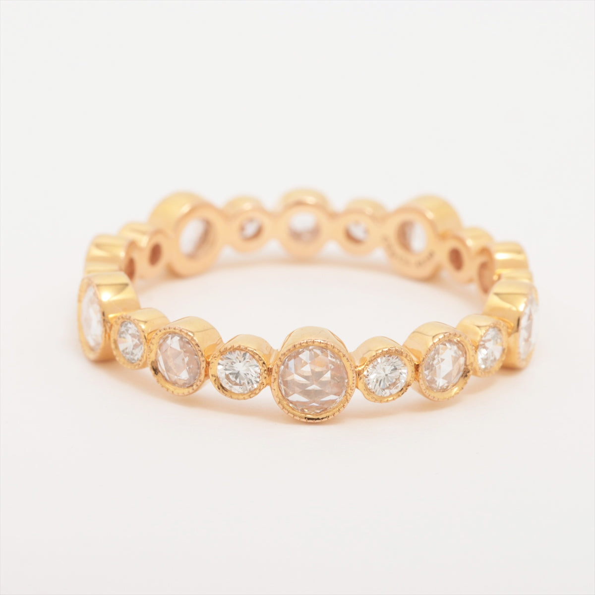 Tiffany Cobblestone diamond rings 750(YG) 2.2g Edge thread