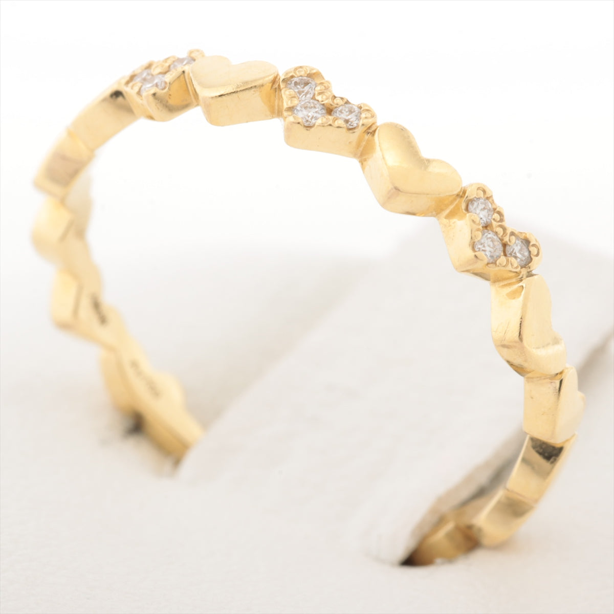 AHKAH Anne Heart Pavé diamond rings 750(YG) 1.4g D0.03 AK1471010200