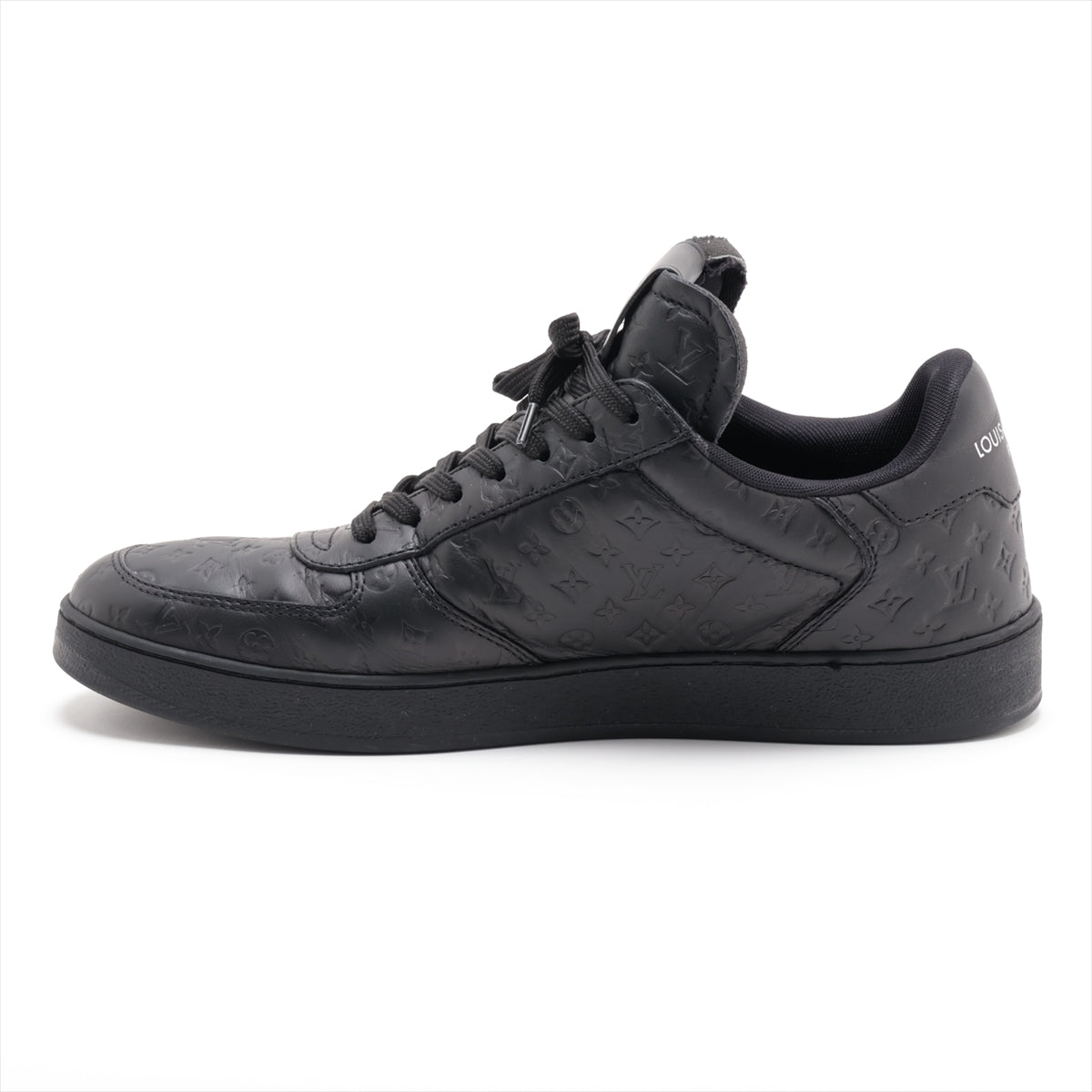Louis Vuitton Rivoli line 22 years Leather Sneakers 7 Men's Black MS0272 Monogram Mini