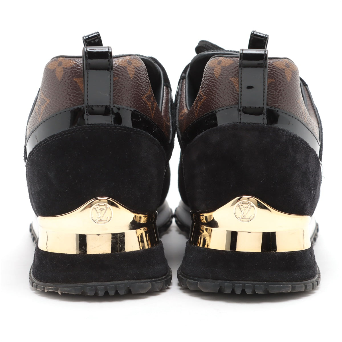 Louis Vuitton Runaway line 22 years Mesh x leather Sneakers 40.5 Men's Black × Brown BM0222