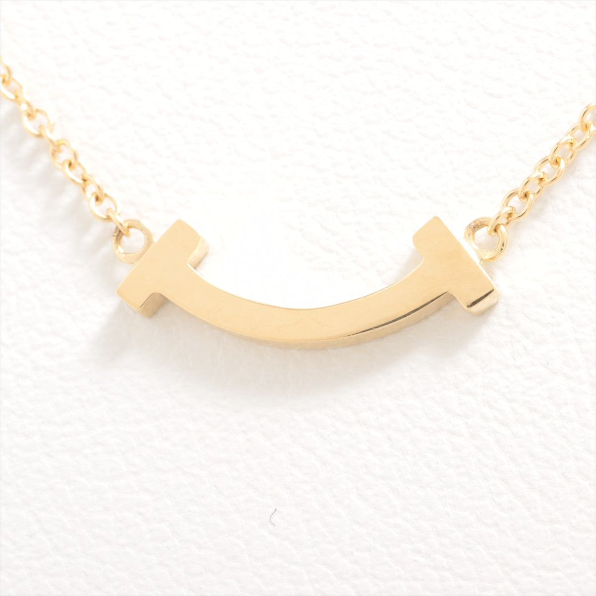 Tiffany T Smile Micro Necklace 750(YG) 2.3g
