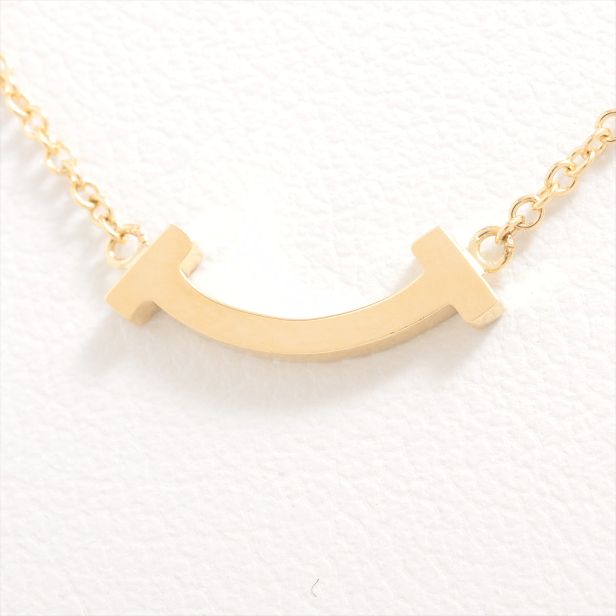Tiffany T Smile Micro Necklace 750(YG) 2.3g