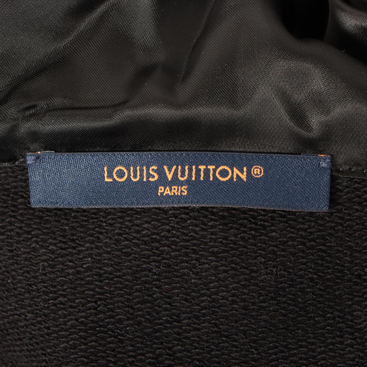 Louis Vuitton 24SS Cotton & polyester Parker M Men's Black  RM241 Monogram HYBRID ZIP SIGNATURE HOODIE