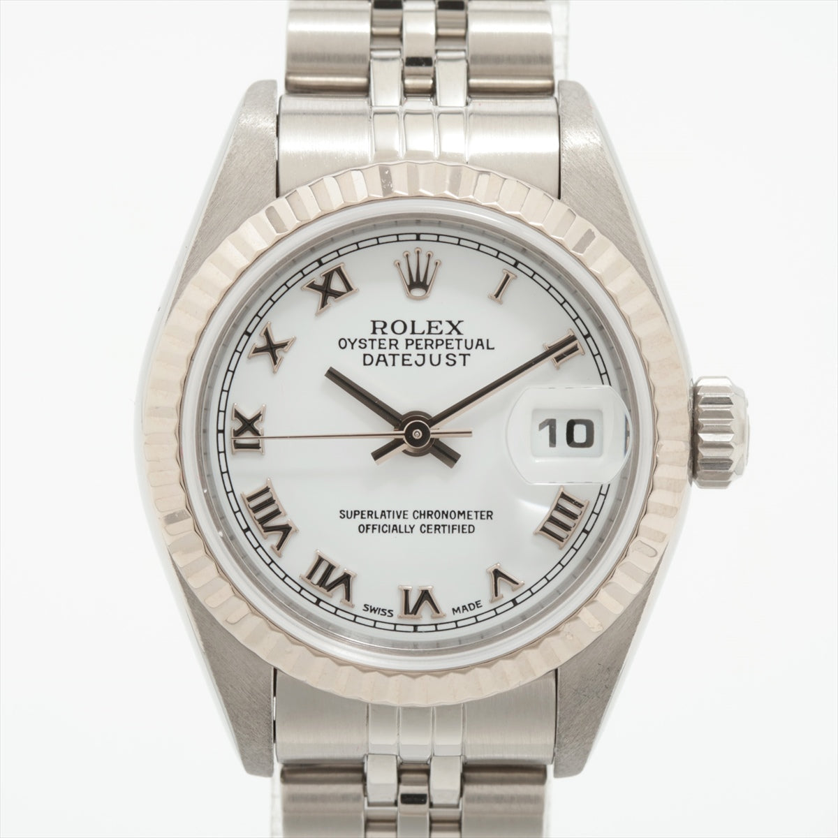 Rolex Datejust 79174 P694836 SS×WG AT White-Face No Extra Link