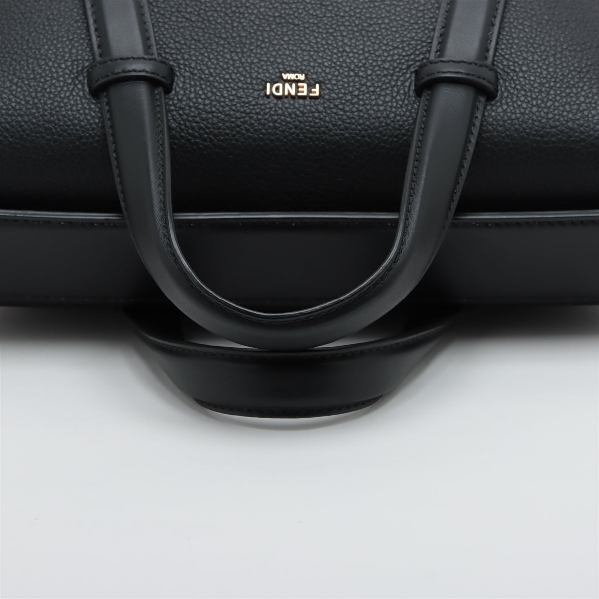 Fendi Boston 365 Leather 2way handbag Black 8BL152