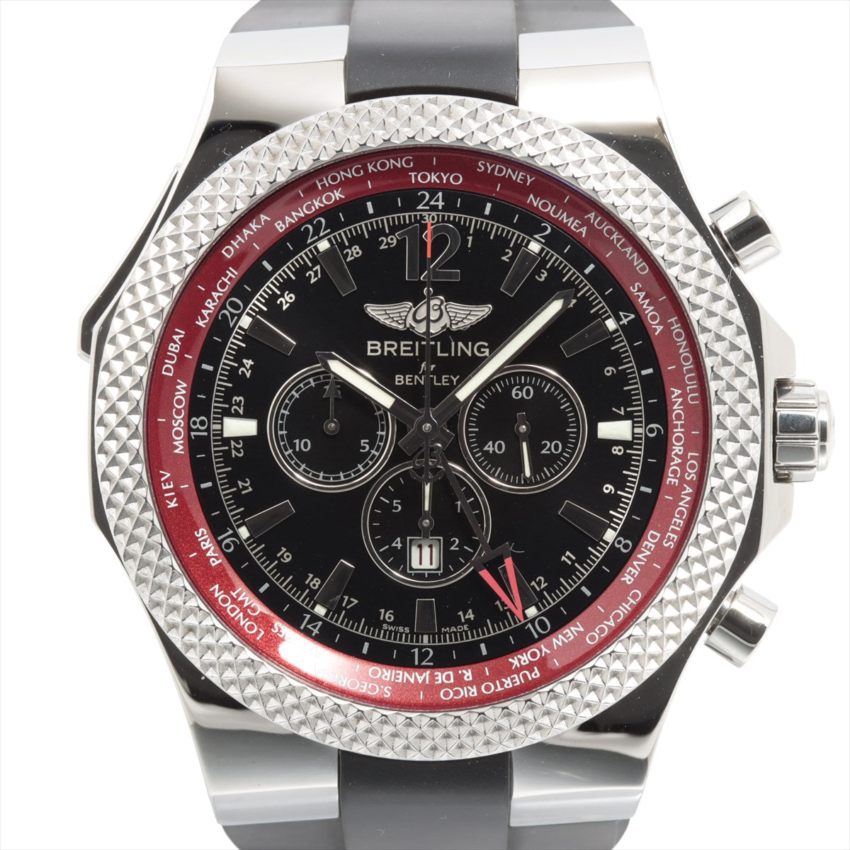 Breitling Bentley A47362 SS & rubber AT Black-Face