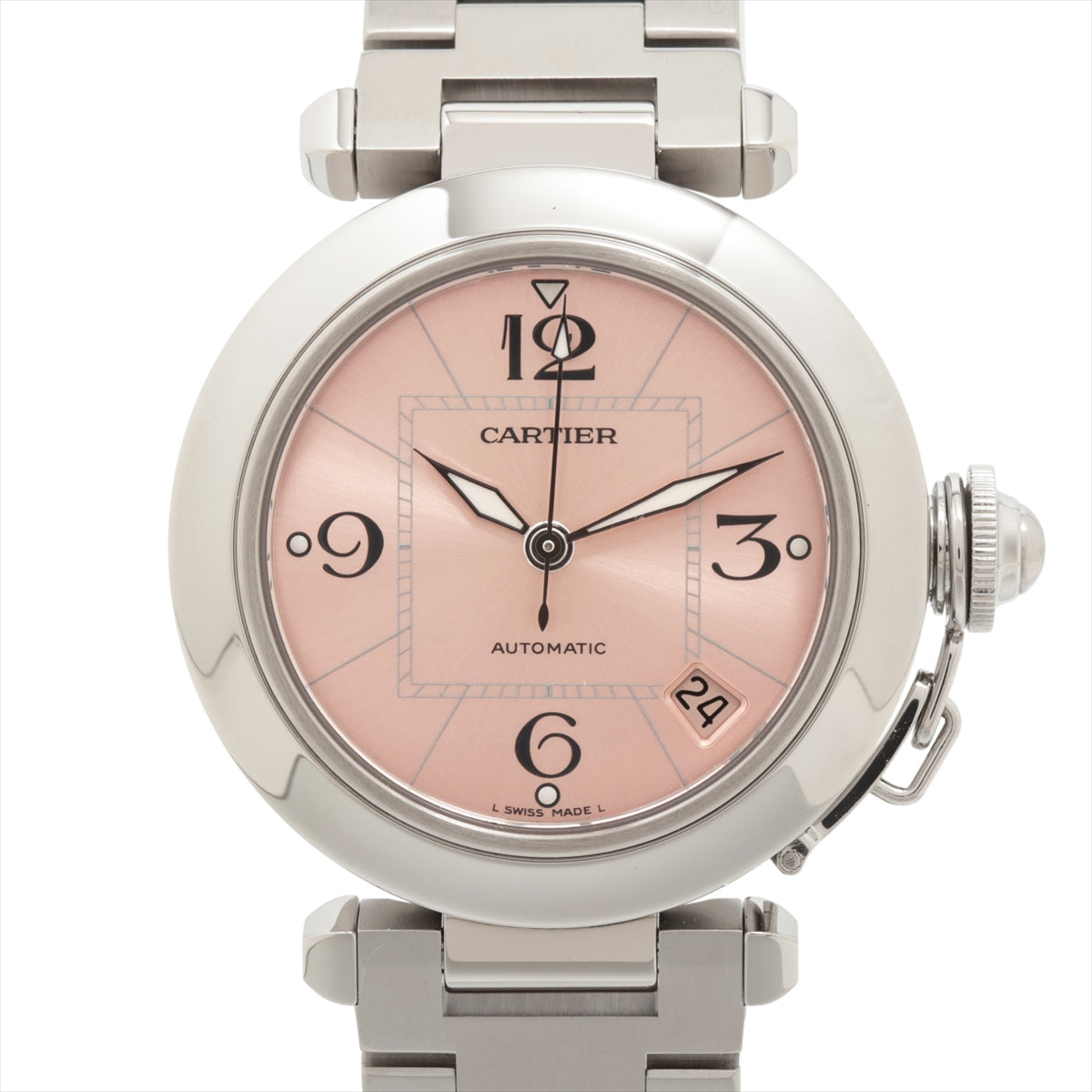 Cartier Pasha C W31075M7 SS AT Pink-Face Extra Link 1