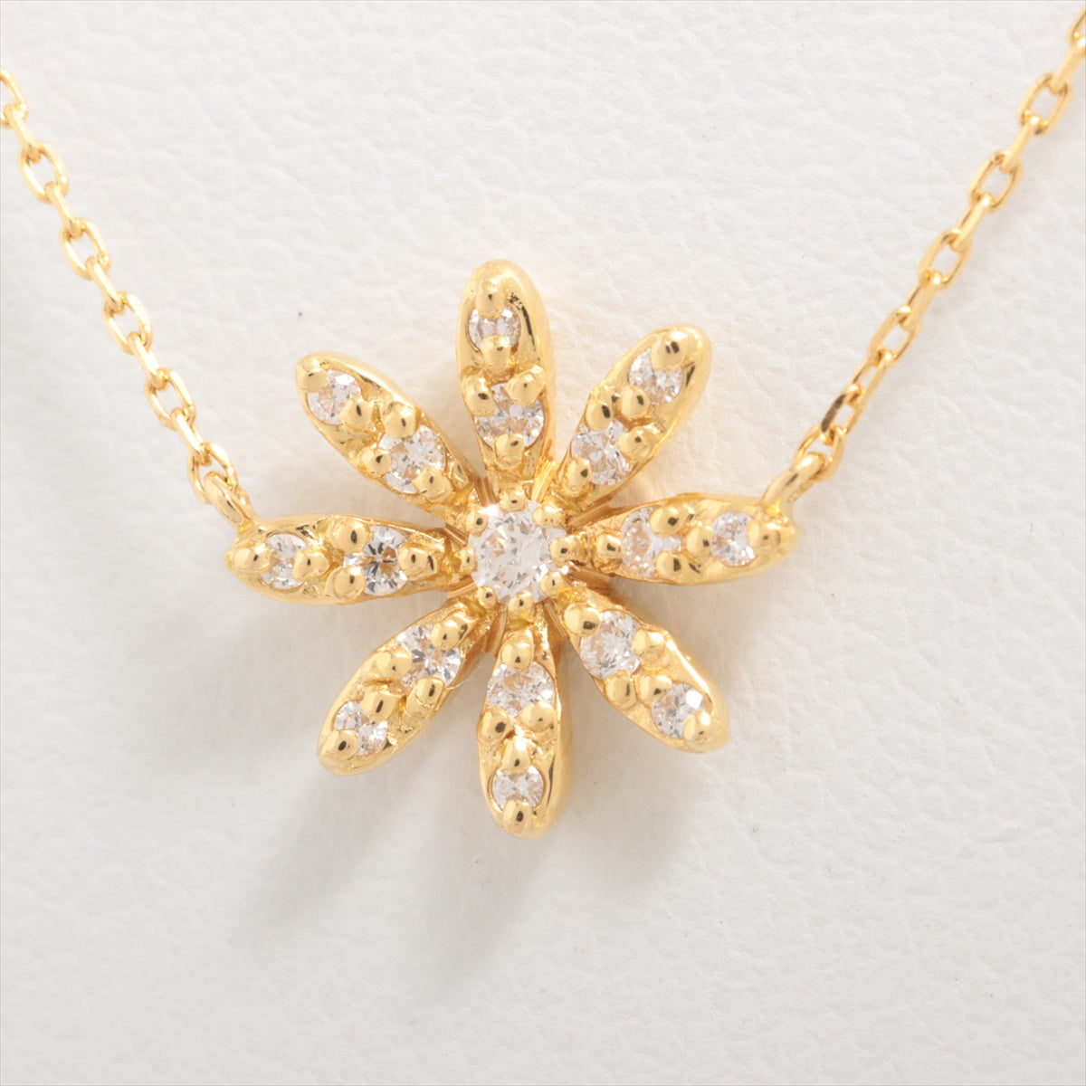 AHKAH full bloom diamond Necklace 750(YG) 1.7g D0.10