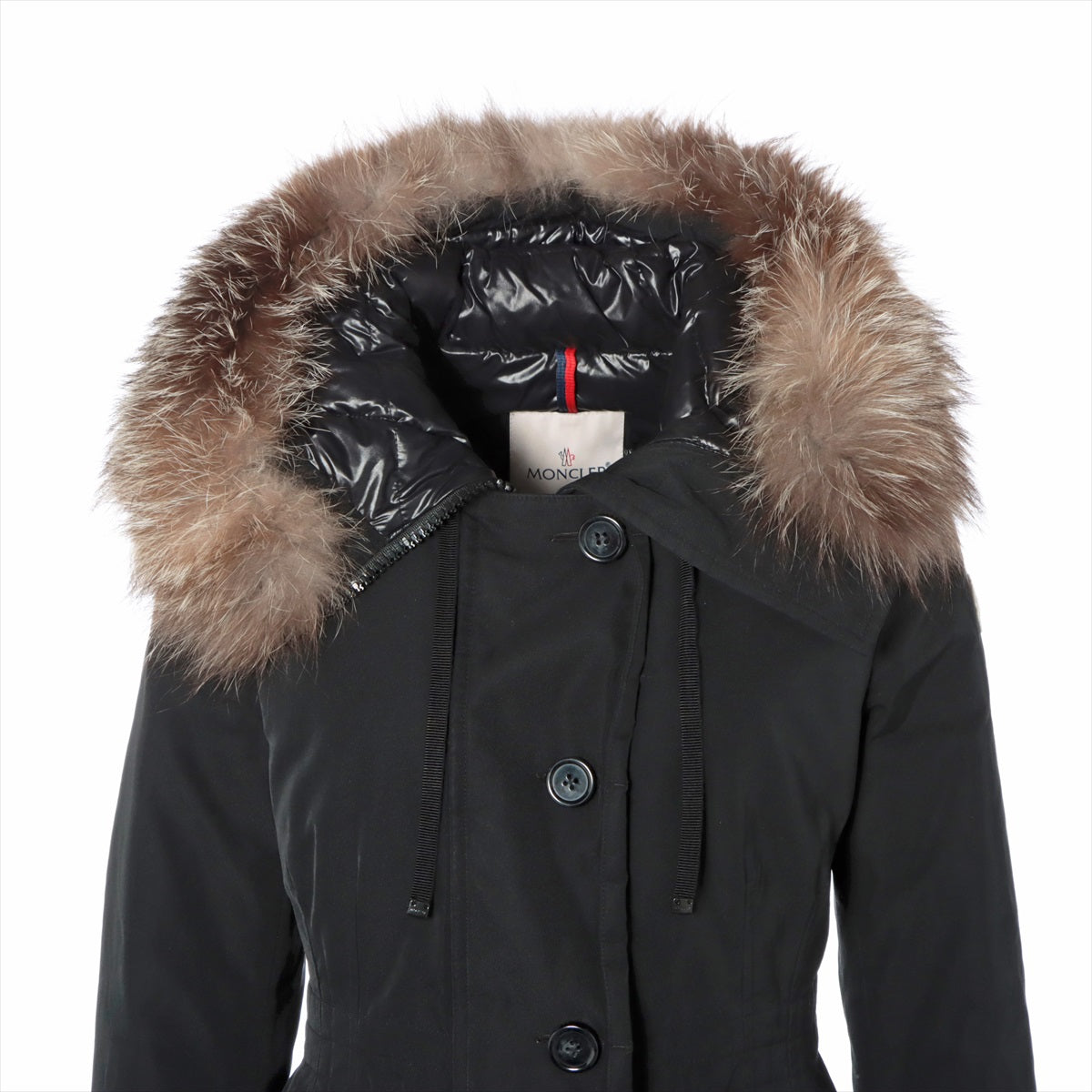 Moncler MONTICOLE 18 years Cotton & polyester Down coat 0 Ladies' Black  Removable fur
