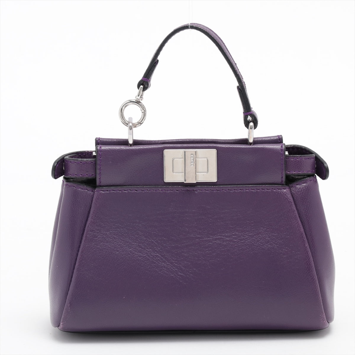 Fendi Micro Peeakboo Leather 2way shoulder bag Purple 8M0355