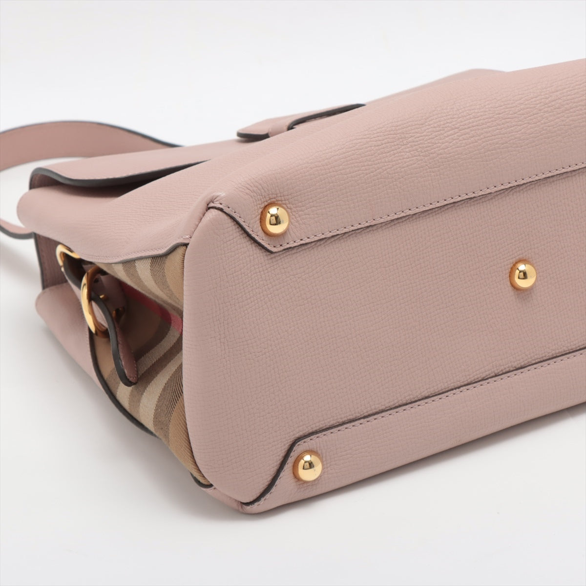 Burberry Canvas & leather 2way shoulder bag Pink